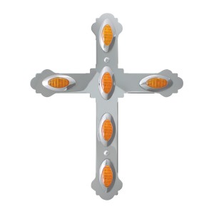 Extra Large Cross with Small Y3K Light Cut Outs