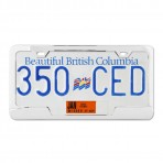 Plain 2-Hole License Plate Frames with Center Cut