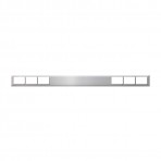 Chrome One Piece Rear Light Bars with Rectangular (6) Lights