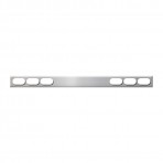 Chrome One Piece Rear Light Bars with Oval (6) Lights in Straight Style