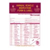 Annual Vehicle Inspection Report with Labels