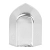 Cone Chrome Steel Push-On Lug Nut Cover w/o Flange