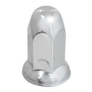 10265 Chrome Steel Push-On Bullet Style Lug Nut Cover w/ Flange