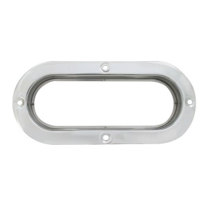 Stainless Steel Flange Mount Bezel for Large Oval Light