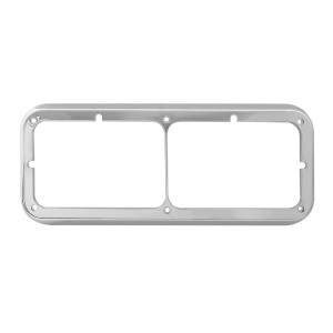 Dual Rectangular Headlight Bezel for Peterbilt, Kenworth & Freightliner