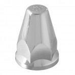 Standard Chrome Plastic Push-On Lug Nut Cover w/ Flange