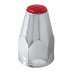 Classic Chrome Plastic 33mm Lug Nut Cover with Color Reflector