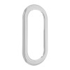 Stainless Steel Exterior Door Oval View Window Cover for Peterbilt 379