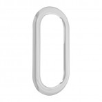 Stainless Steel Exterior Door Oval View Window Cover for Peterbilt 379